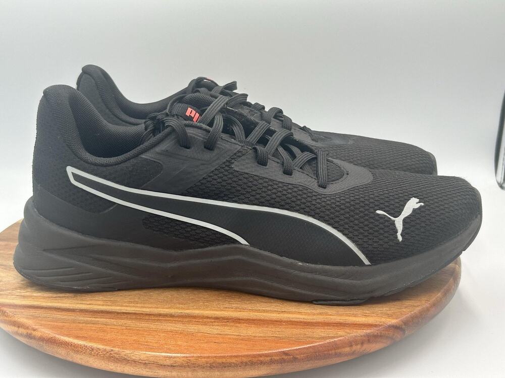 PUMA Shoes Mens Sz 9 Black SoftFoam Running Athletic Low Top Sneakers Basketball